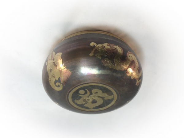 5” Copper Inlaid Singing Bowl - Image 3