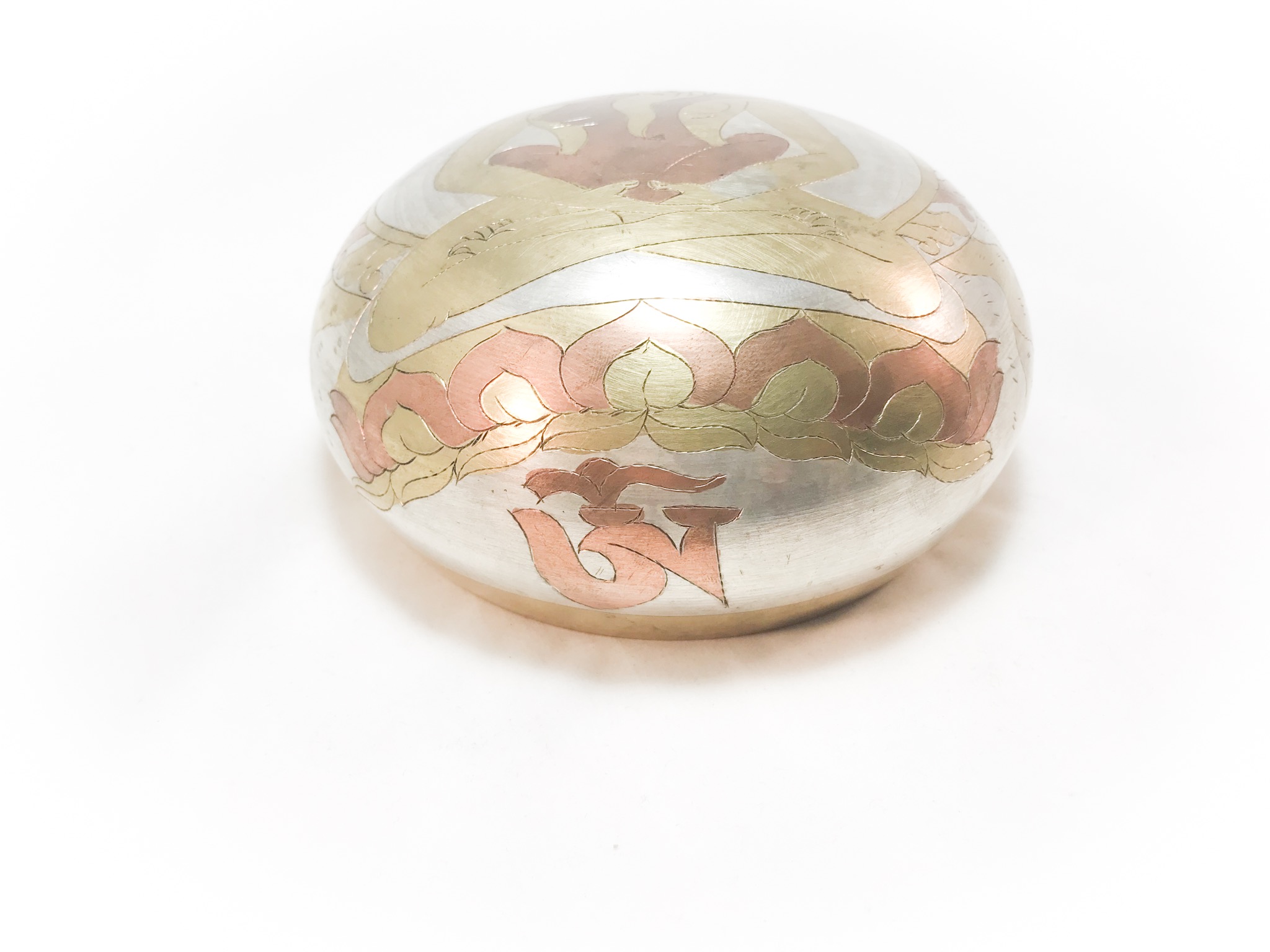 5” Copper Inlaid Singing Bowl - Image 3