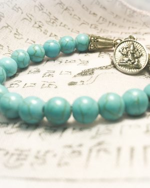 Turquoise Bracelet with Ganesha Charm