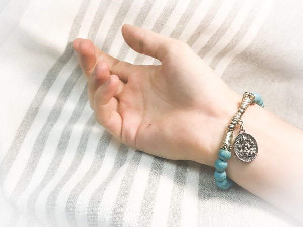 Turquoise Bracelet with Ganesha Charm - Image 2