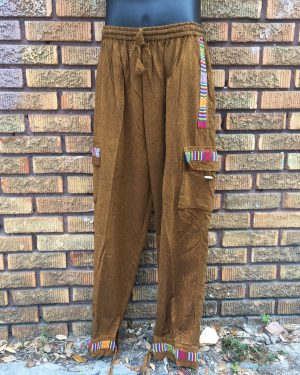 Trimmed Cotton Pants with Ties ( 9 Colors Available)