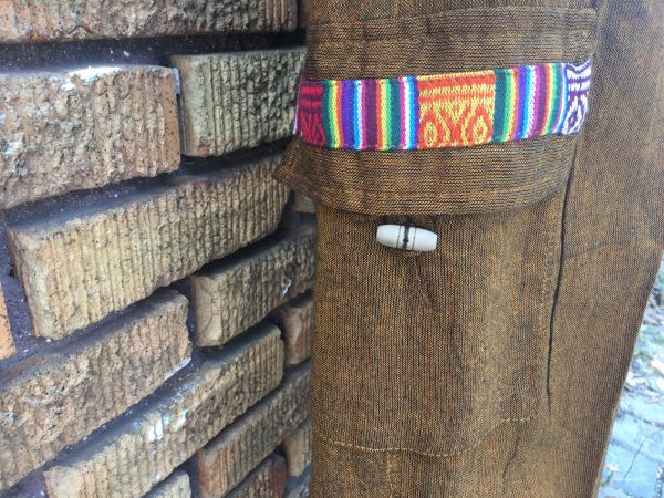 Trimmed Cotton Pants with Ties ( 9 Colors Available) - Image 3