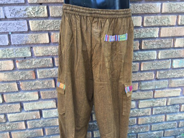 Trimmed Cotton Pants with Ties ( 9 Colors Available) - Image 2