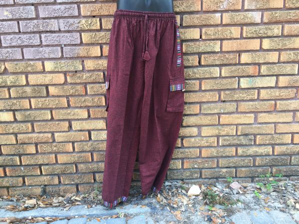 Trimmed Cotton Pants with Ties ( 9 Colors Available) - Image 21