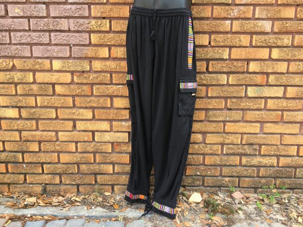 Trimmed Cotton Pants with Ties ( 9 Colors Available) - Image 20