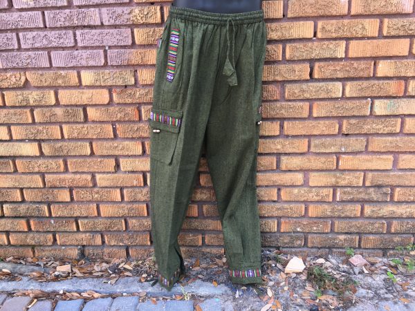 Trimmed Cotton Pants with Ties ( 9 Colors Available) - Image 16