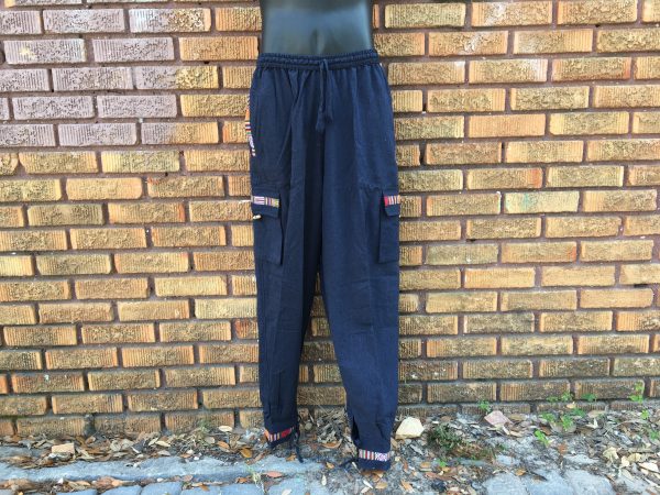 Trimmed Cotton Pants with Ties ( 9 Colors Available) - Image 18