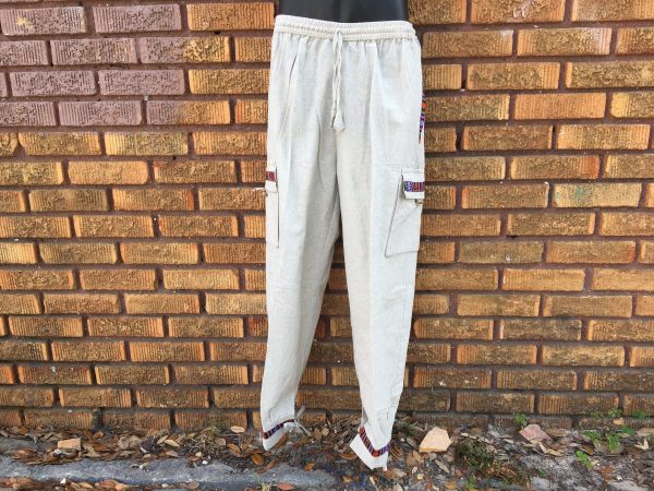 Trimmed Cotton Pants with Ties ( 9 Colors Available) - Image 10