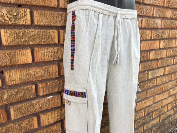 Trimmed Cotton Pants with Ties ( 9 Colors Available) - Image 11