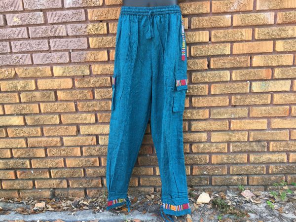 Trimmed Cotton Pants with Ties ( 9 Colors Available) - Image 12