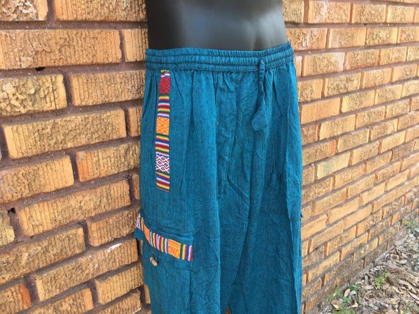 Trimmed Cotton Pants with Ties ( 9 Colors Available) - Image 13