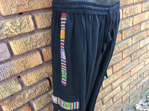 Trimmed Cotton Pants with Ties ( 9 Colors Available) - Image 19