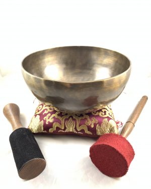 Hand Made Dark Finish Crown Chakra Singing Bowl