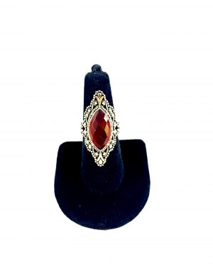 Ruby Pointed-Oval Ring