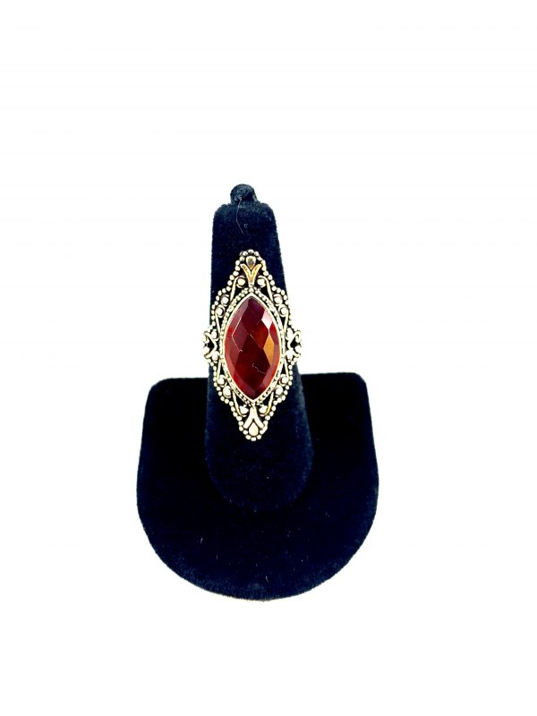 Ruby Pointed-Oval Ring