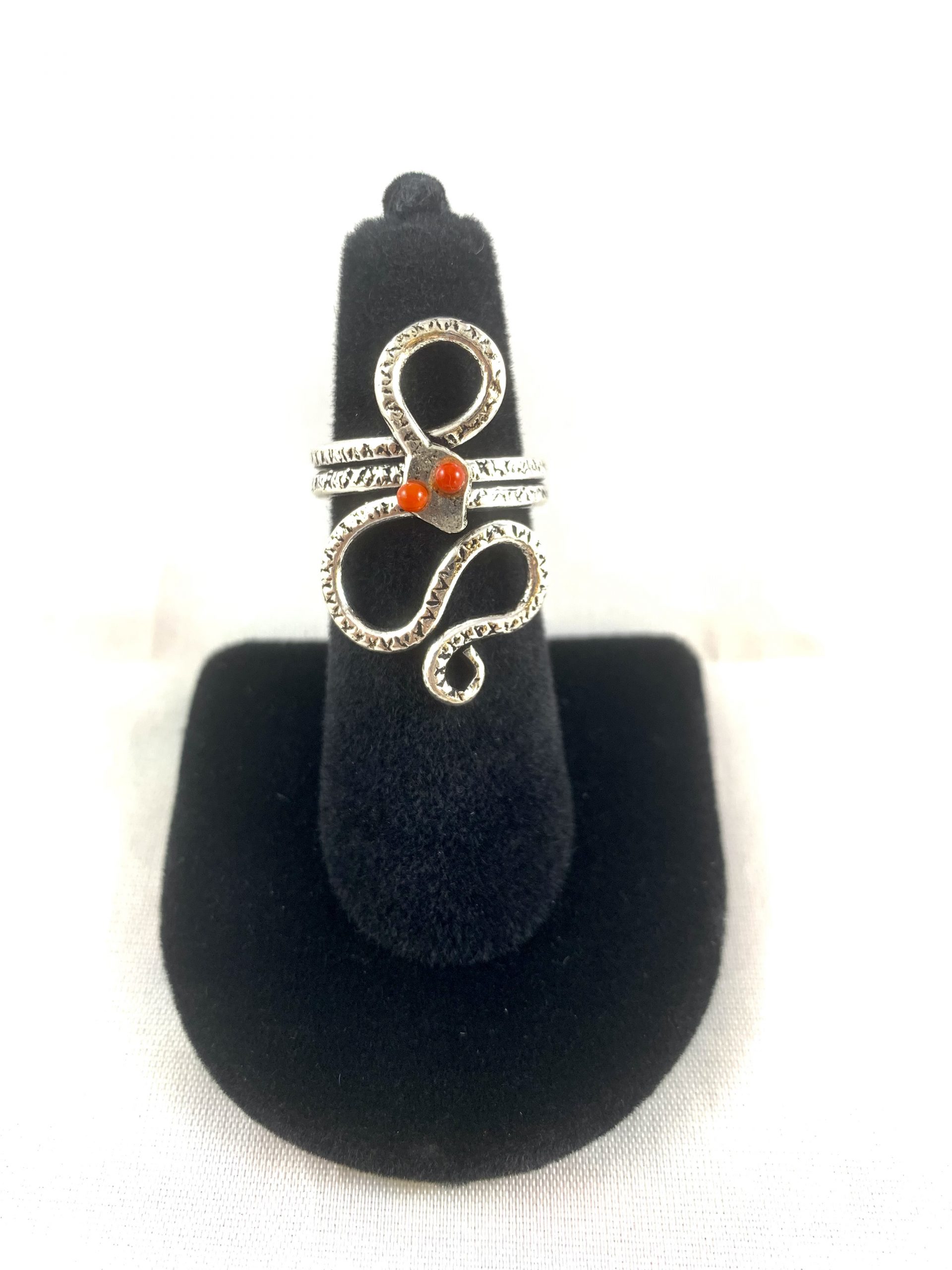 Silver Snake Charmer Ring