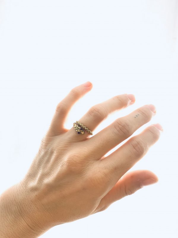 Gold Snake Wrap Ring - Image 2