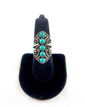5 Stone Turquoise Goddess Ring