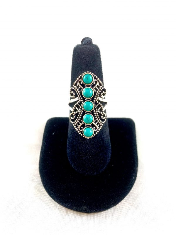5 Stone Turquoise Goddess Ring