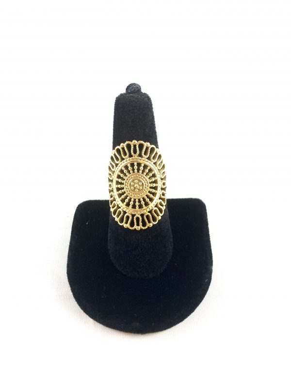 Sun Shield Gold Ring