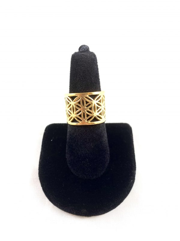 Gold Sacred Geometry Ring
